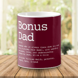Bonus Dad Stepdad Definition Burgundy Red Koffiemok