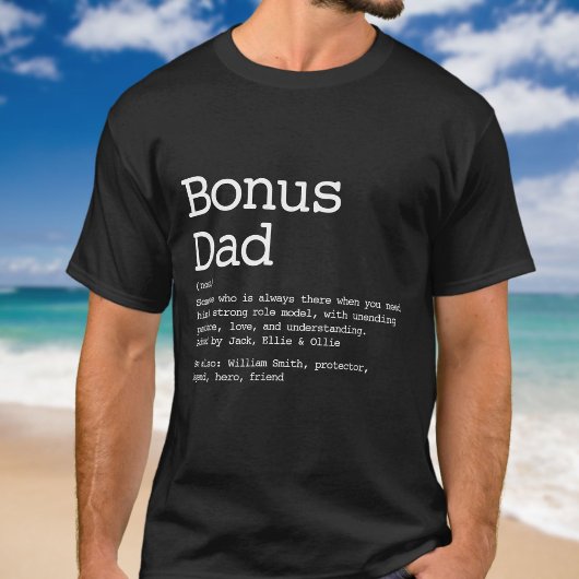 Bonus Dad Stepdad Definition Modern T-shirt