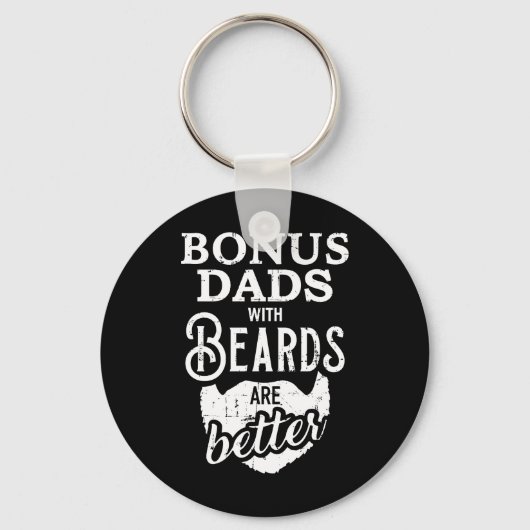 Bonus dads with beards are better sleutelhanger (Voorkant)