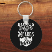 Bonus dads with beards are better sleutelhanger (Voorkant)