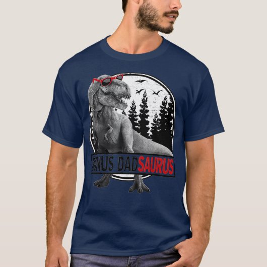 Bonus Dadsaurus T Rex Dinosaur Dad Saurus Day T-shirt (Voorkant)