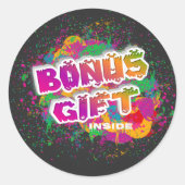 Bonus Gift Inside Ronde Sticker (Voorkant)