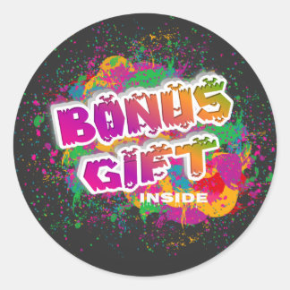 Bonus Gift Inside Ronde Sticker