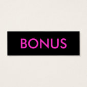 "BONUS" Hang Label Mini Visitekaartjes (Achterkant)
