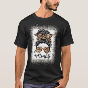 Bonus Ma Life Hair Bandana Glasses Leopard Moeder T-shirt