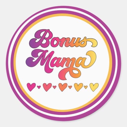 Bonus Mam - Bonus Mama Classic Round Sticker (Voorkant)