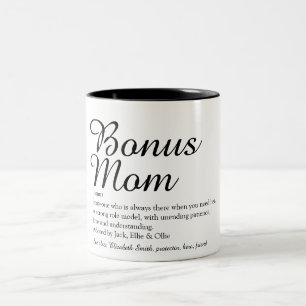 Bonus mam Definition Quote Fun Stylish Tweekleurige Koffiemok
