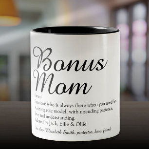 Bonus mam Definition Quote Fun Stylish Tweekleurige Koffiemok