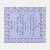 Bonus mam Paars Iris Medium Fleece Blanket (Voorkant (Horizontaal))