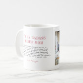 "Bonus mam" Stap mama | Drie fotocollage Koffiemok (Voorkant links)