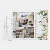 "Bonus mam" Stap mama | Floral 3 Foto Tea Towel Theedoek (Horizontaal)