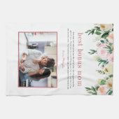 "Bonus mam" Stap mama | Floral Photo Tea Towel Theedoek (Horizontaal)