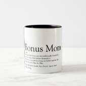 Bonus Mam, Stepmam Definition 4 Foto Collage Tweekleurige Koffiemok (Center)