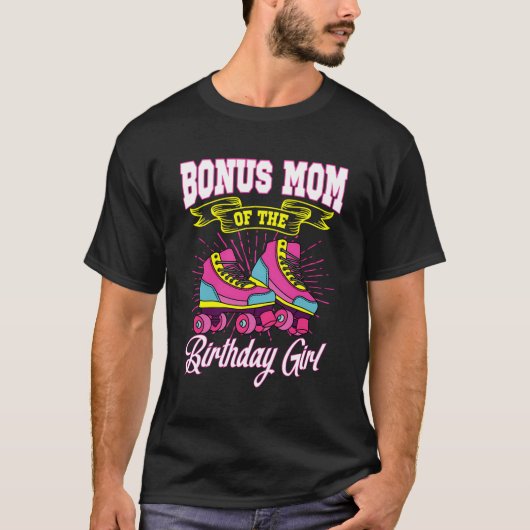 Bonus mam van de 'Birthday Girl Roller' Schaatsen  T-shirt (Voorkant)