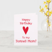 Bonus mama. | Funny Stepmoeder's verjaardag Kaart (Gele Bloem)
