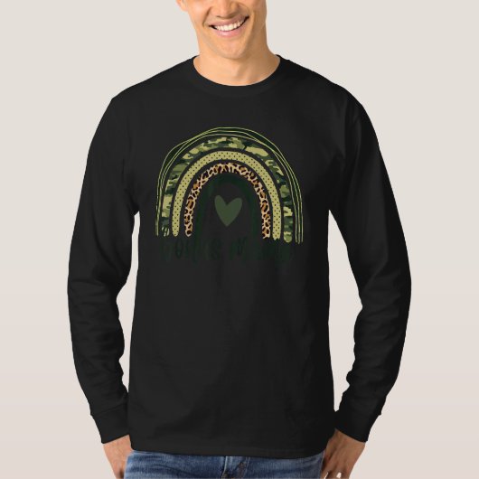 Bonus Mama Leopard Regenboog Stap Mam T-shirt (Voorkant)