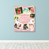 Bonus Moeder Definitie Blush Roze 9 Foto Collage Canvas Afdruk (Insitu (Houten vloer))