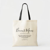 Bonus Moeder Elegant Script Stiefmoeder Citaat Boo Tote Bag (Voorkant)