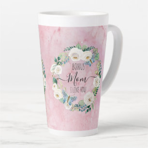 Bonus Moeder Ik Hou Van Je Roze Wit Boho Bloemen K Latte Mok