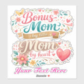Bonus Moeder van Titel, Moeder van Hart Moederdag Sticker (Vel)