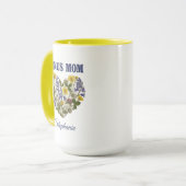 Bonus Moeder Weide Wilde Bloem Bloemhart Blauw Mok (Voorkant links)