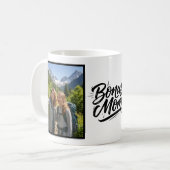 Bonus Mom Brush Script Two Photo Koffiemok (Voorkant links)