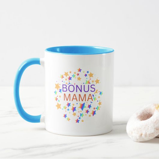Bonus Mom giftful Design Typography Mok (Met donut)