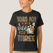 Bonus Mom Of The Wild &amp; Three 3rd Birthday Boy T-shirt (Voorkant)