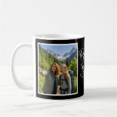 Bonus Mom Promoted Elegant Cursive Two Photo Black Koffiemok (Links)