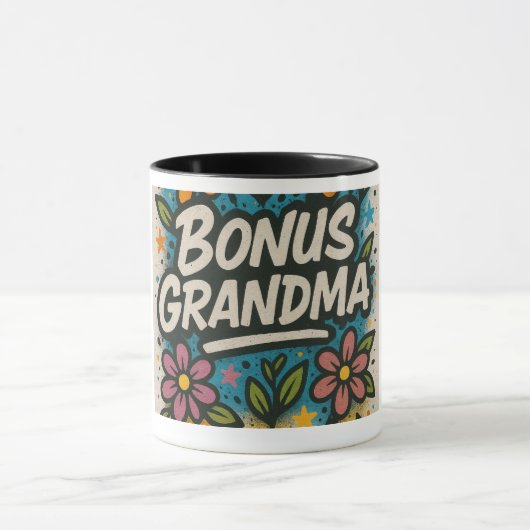 Bonus Oma Mok-Bloemen & Leuk Cadeau Mok (Midden)