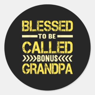 Bonus opa Vaderdag Ronde Sticker
