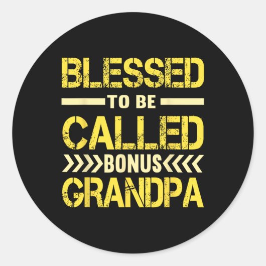 Bonus opa Vaderdag Ronde Sticker (Voorkant)