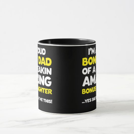 Bonus Pap Fathers Dag Gift Stepdochter Stepdad Mok (Midden)