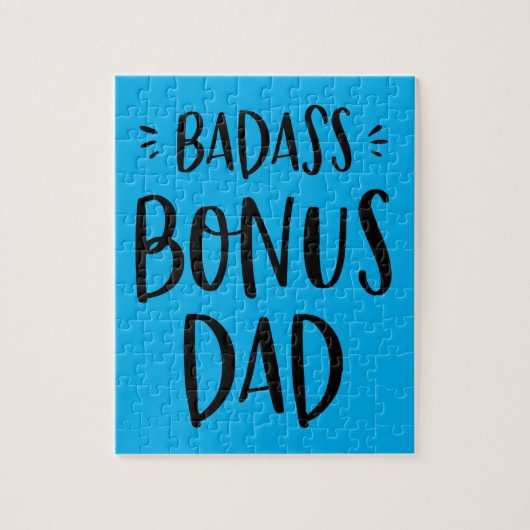 Bonus Pap Fun Stepdad Vaderdag Stepfather Blue Legpuzzel (Verticaal)