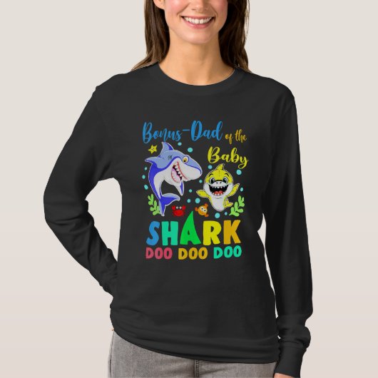 Bonus Pap van de 'Birthday Boy Shark Blue Yellow D T-shirt (Voorkant)