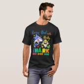 Bonus-pap van de 'Birthday Boy Shark Blue Yellow D T-shirt (Voorkant volledig)