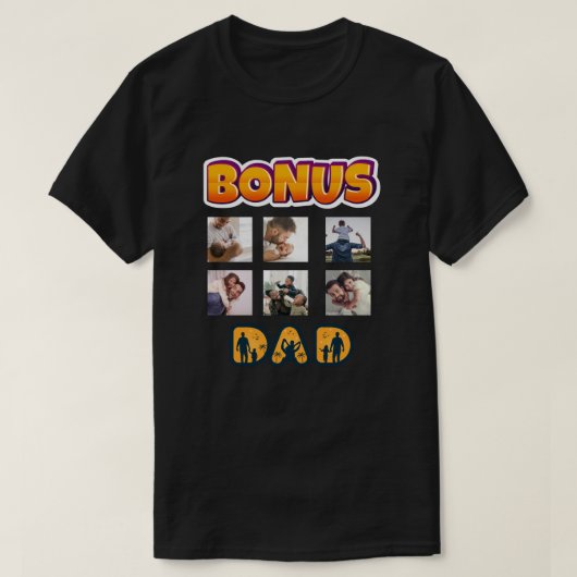 Bonus Papa 6 foto T-shirt (Design voorkant)