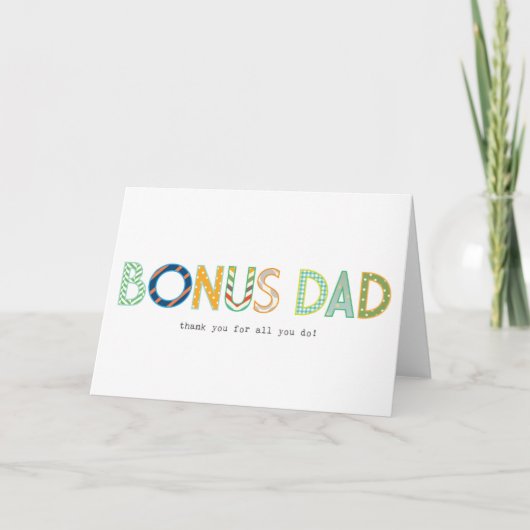 Bonus papa - Bedankt voor alles wat je doet Kaart (Voorkant)
