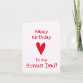 Bonus papa. | Funny Stepfather's Birthday Kaart (Voorkant)
