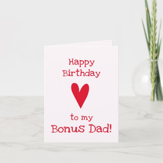 Bonus papa. | Funny Stepfather's Birthday Kaart (Voorkant)