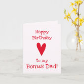 Bonus papa. | Funny Stepfather's Birthday Kaart (Gele Bloem)