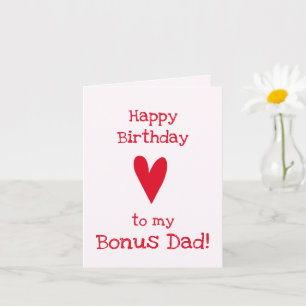 Bonus papa.   Funny Stepfather's Birthday Kaart