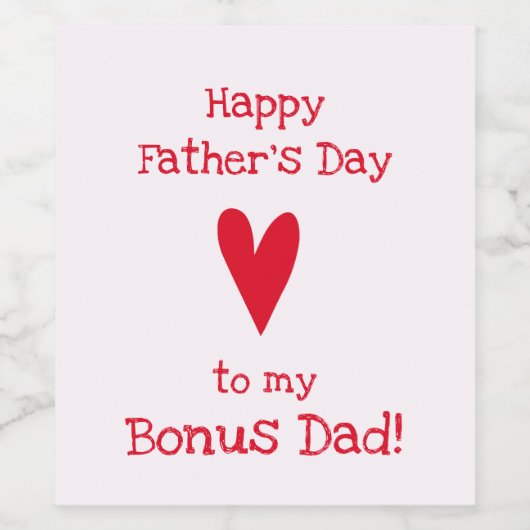 Bonus papa. Happy Vaderdag Wijn Etiket (Enkel label)