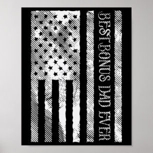Bonus Papa Ooit Vlag Patriot Stepdad Mannen Poster