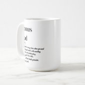Bonus Papa Stepdad Definitie Wit en zwart Koffie Koffiemok (Voorkant links)