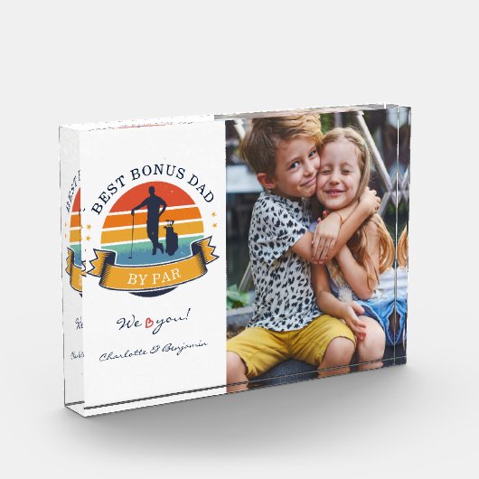 Bonus Papa van Par Retro Step Vaderdag Fotoblokken (Links)