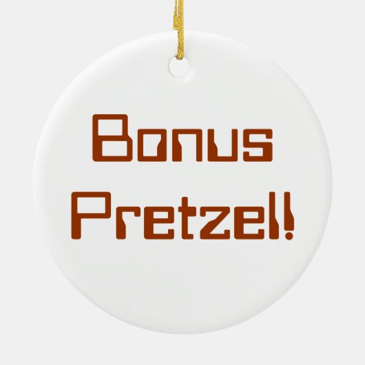 Bonus Pretzel Keramisch Ornament (Achterkant)
