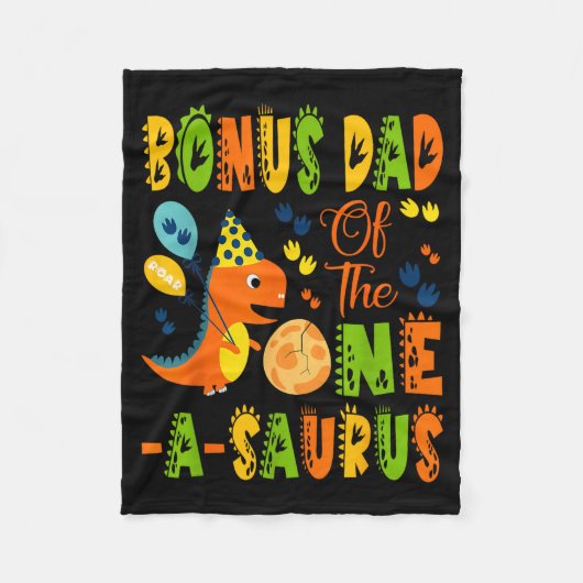 Bonus vader van de one-a-saurus 1ste verjaardag di fleece deken (Voorkant)