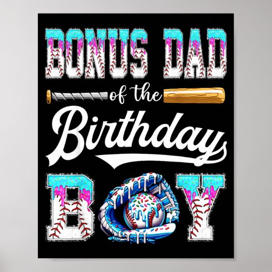 Bonus Vader Van De Verjaardagsjongen Honkbal Ijs D Poster (Voorkant)