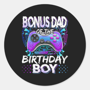 Bonus Vader Van De Verjaardagsprins Videospel Grap Ronde Sticker